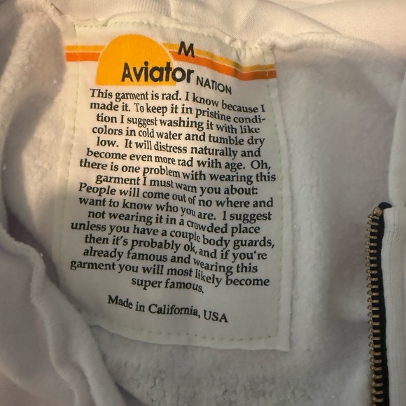 Aviator Nation Another Day in Paradise Hoodie - Medium *New* - Picture 4 of 4